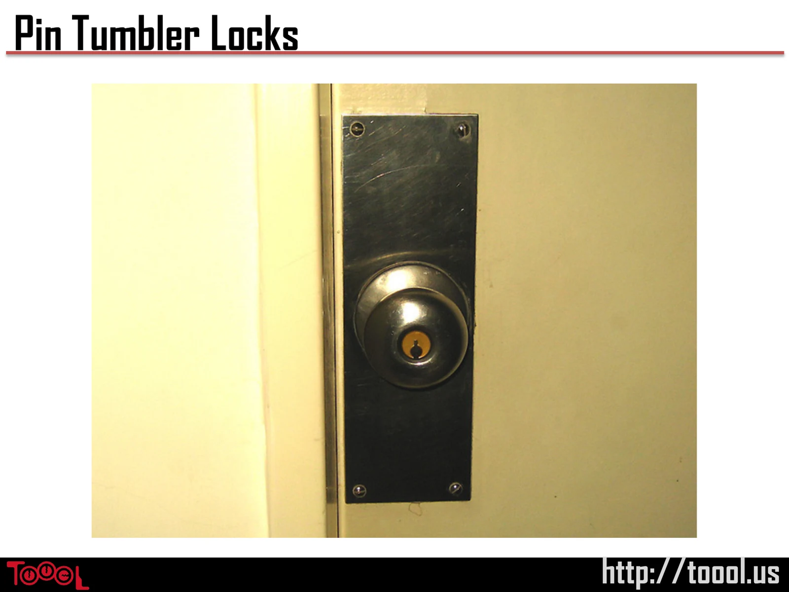 Slide 10: Pin Tumbler Locks