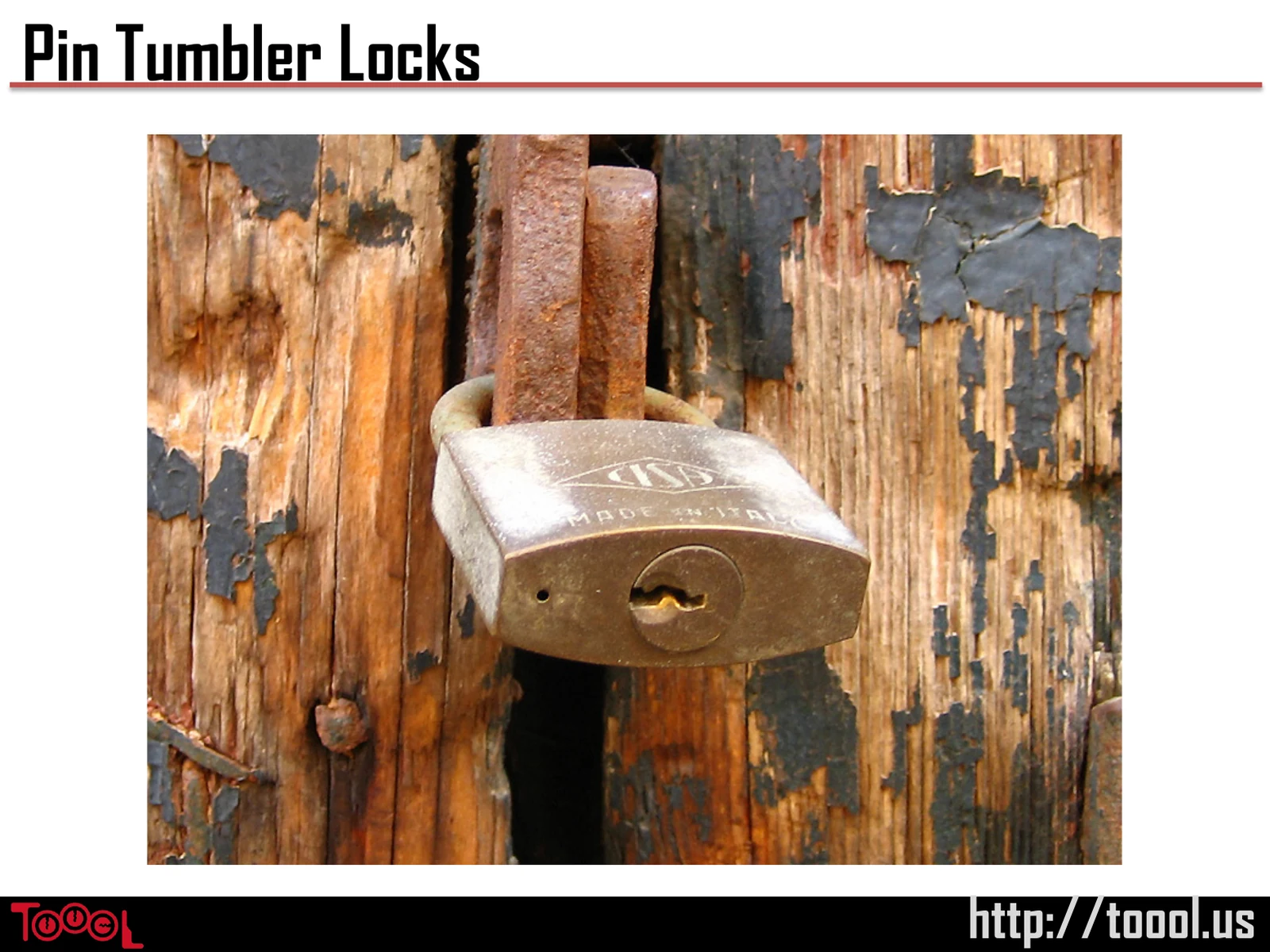 Slide 11: Pin Tumbler Locks