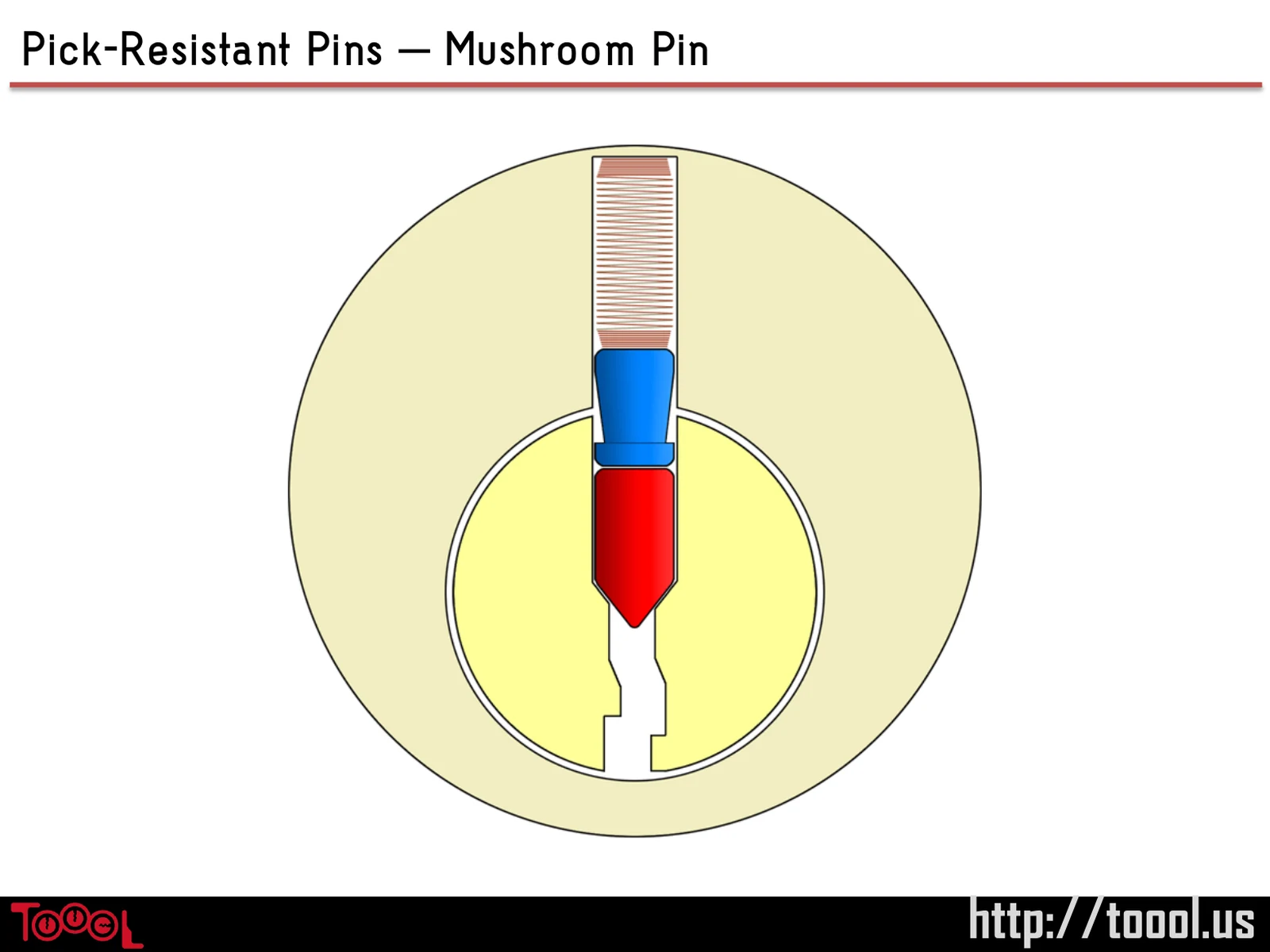 Slide 95: Pick-Resistant Pins – Mushroom Pin