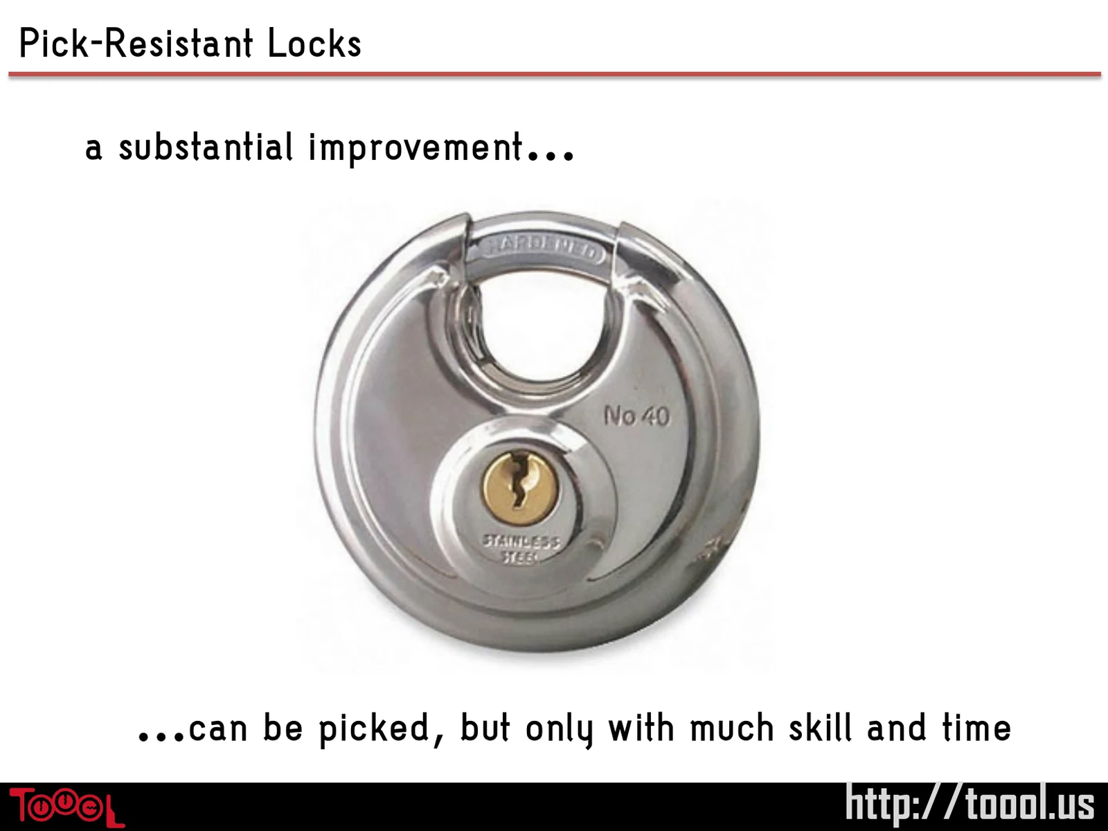 Slide 99: Pick-Resistant Locks